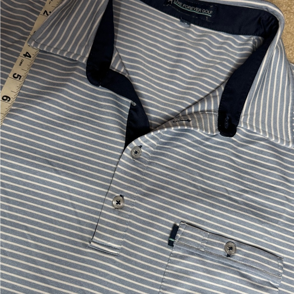 Live Forever Golf Striped Polo View 6